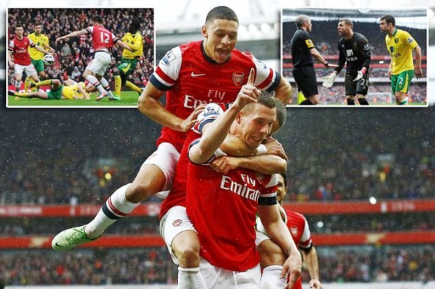 Arsenal Cetak 3 Gol dalam 5 Menit Tundukkan Norwich 3-1